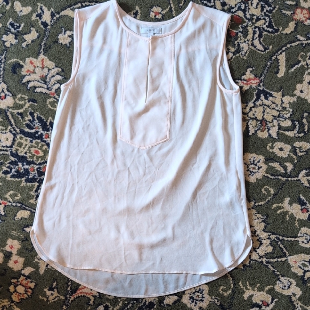 J. Crew Cream Sleeveless Blouse